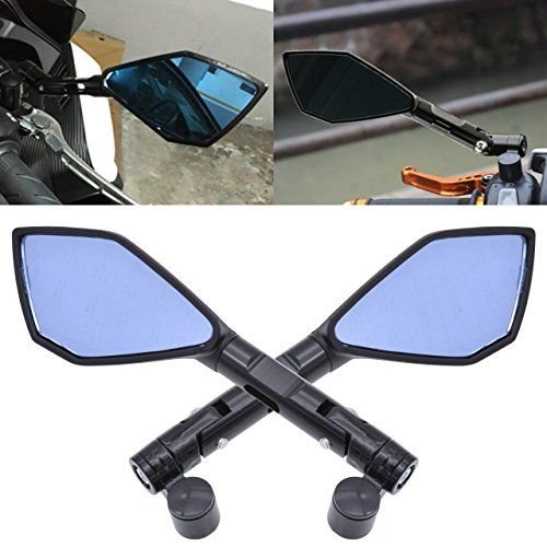 Negro Wovelot Motocicleta Cnc De Aluminio Espejo Retrovisor Espejo